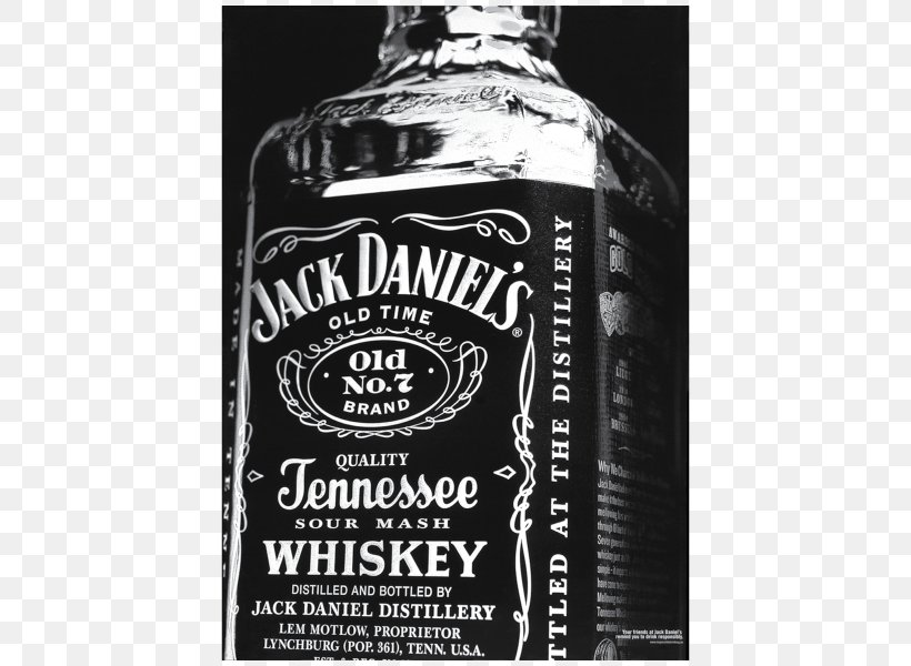 Lynchburg Jack Daniel's Distilled Beverage Tennessee Whiskey Bourbon Whiskey, PNG, 600x600px, Lynchburg, Alcoholic Beverage, Black And White, Bottle, Bourbon Whiskey Download Free
