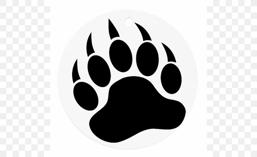 American Black Bear Paw Clip Art, PNG, 500x500px, Bear, American Black Bear, Black And White, Claw, Free Content Download Free