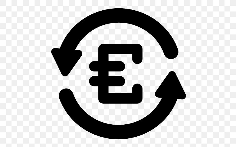 Euro Sign Currency Symbol Coin Money, PNG, 512x512px, Euro, Area, Black And White, Brand, Coin Download Free