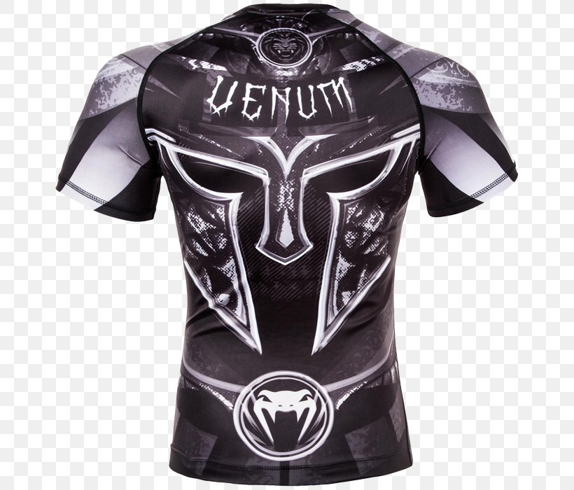 T-shirt Rash Guard Venum Gladiator 3.0 Short Sleeve MMA Compression Rashguard, PNG, 700x700px, Watercolor, Cartoon, Flower, Frame, Heart Download Free