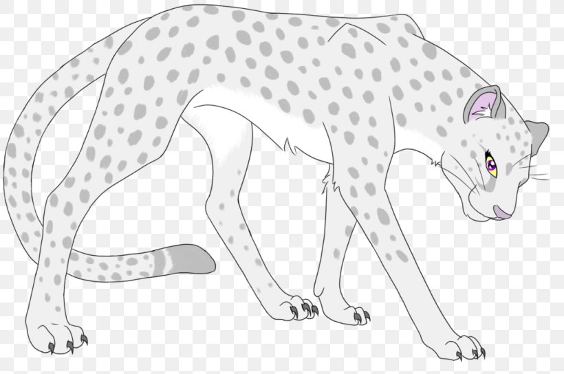 Big Cat Cheetah Drawing Line Art, PNG, 1024x680px, Cat, Animal, Animal Figure, Artwork, Big Cat Download Free