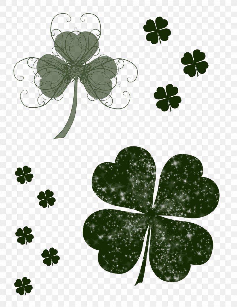 Four-leaf Clover Black And White, PNG, 2550x3300px, Fourleaf Clover, Banco De Imagens, Black And White, Clover, Flora Download Free