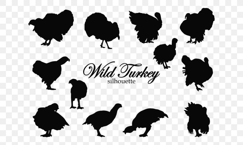 Black Turkey Silhouette Rooster Clip Art, PNG, 700x490px, Turkey, Beak, Bird, Black And White, Black Turkey Download Free