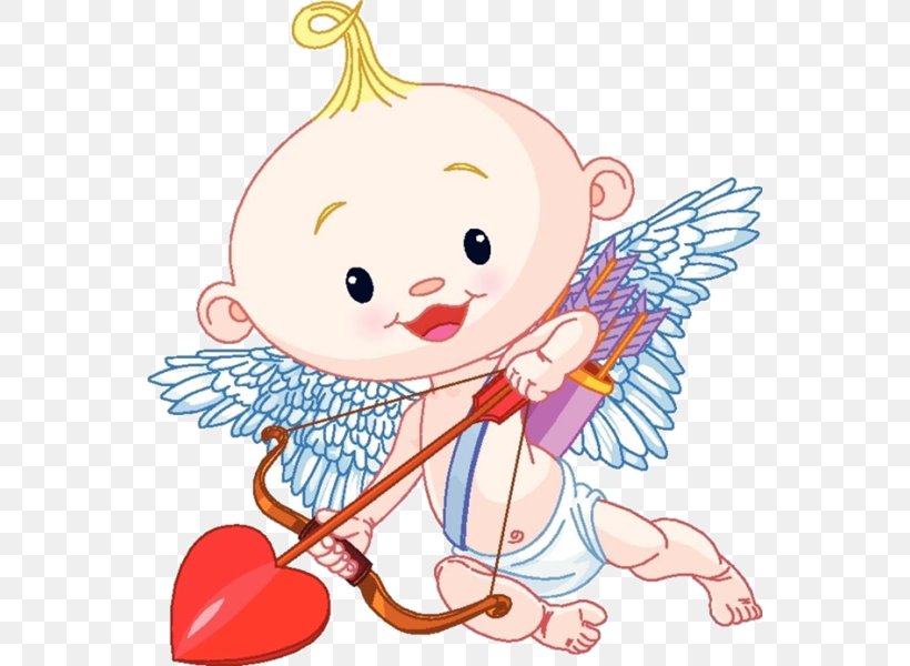 Cupid Valentines Day Illustration, PNG, 554x600px, Watercolor, Cartoon, Flower, Frame, Heart Download Free
