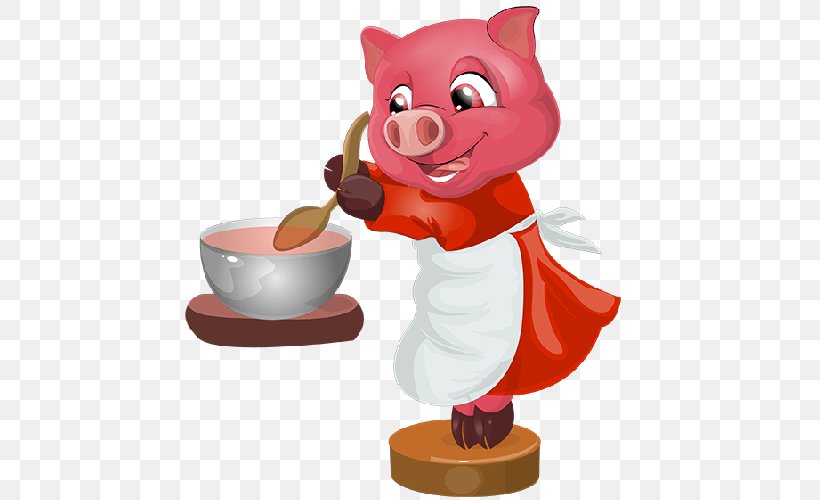 Domestic Pig Clip Art, PNG, 500x500px, Pig, Chef, Domestic Pig, Drawing, Figurine Download Free