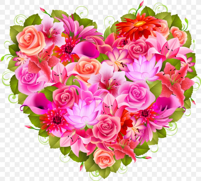 Heart Flower Valentine's Day Clip Art, PNG, 1600x1439px, Heart, Annual Plant, Cdr, Cut Flowers, Floral Design Download Free