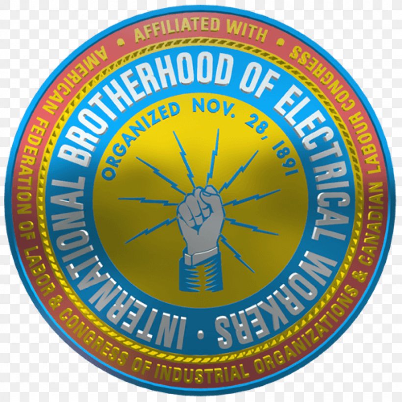 International Brotherhood Of Electrical Workers IBEW Local 94 Trade Union IBEW Local 353 East Electricity, PNG, 1024x1024px, Trade Union, Area, Badge, Electrician, Electricity Download Free