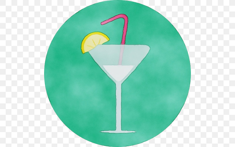 Martini Cocktail Garnish Green, PNG, 512x512px, Watercolor, Cocktail Garnish, Green, Martini, Paint Download Free