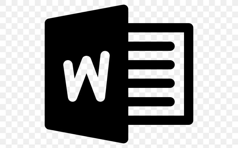 Microsoft Word Presentation, PNG, 512x512px, Microsoft, Black And White, Brand, Computer Program, Logo Download Free