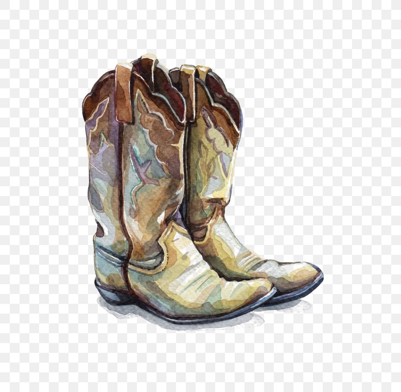 Cowboy Boot Watercolor Painting Shoe Illustration, PNG, 564x800px, Cowboy Boot, Book Illustration, Boot, Cartoon, Cowboy Download Free
