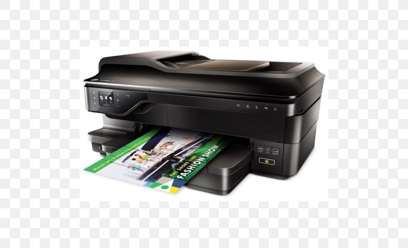 Hewlett-Packard Multi-function Printer HP Officejet 7612, PNG, 500x500px, Hewlettpackard, Color Printing, Electronic Device, Hp Deskjet, Hp Officejet 7612 Download Free