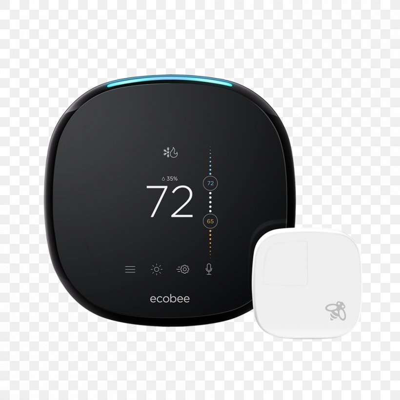 Ecobee Smart Thermostat Amazon Alexa HomeKit, PNG, 1000x1000px, Ecobee, Amazon Alexa, Asistente Persoal Intelixente, Business, Ecobee Ecobee4 Download Free
