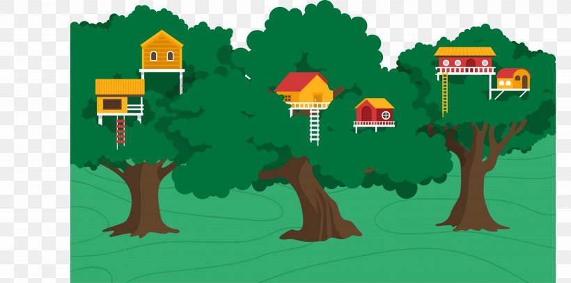 Tree House Download, PNG, 7484x3718px, Tree, Art, Cartoon, Forest, Games Download Free