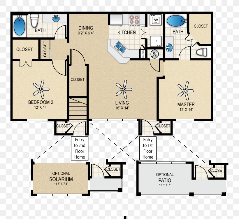 Floor Plan Puerta Villa At Cimarron House Bedroom, PNG, 750x750px, Floor Plan, Apartment, Area, Bathroom, Bed Download Free