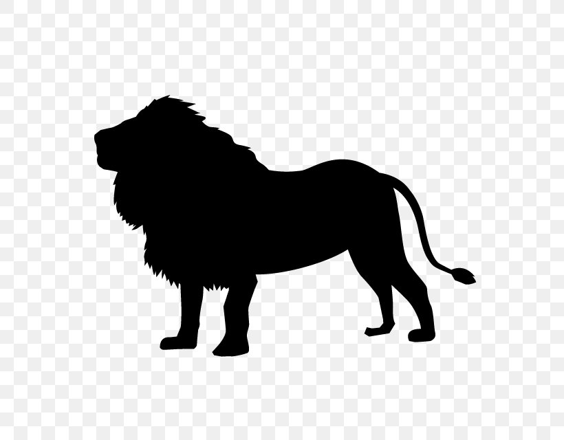 Lion Silhouette, PNG, 640x640px, Lion, Animal, Big Cats, Black, Black And White Download Free