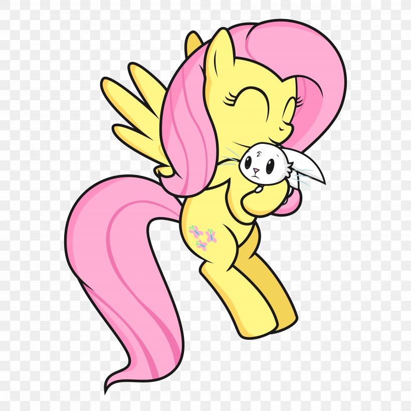 Pony Fluttershy Horse Clip Art, PNG, 7000x7000px, Watercolor, Cartoon, Flower, Frame, Heart Download Free