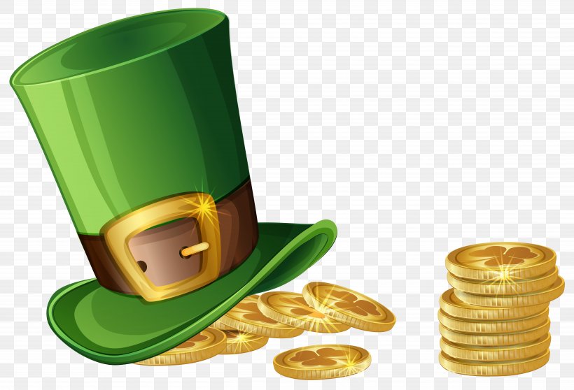 Saint Patrick's Day Republic Of Ireland Clip Art, PNG, 10263x6989px, Ireland, Coin, Hat, Leprechaun, March 17 Download Free