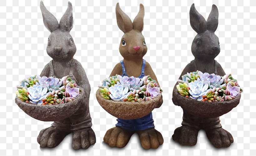 Easter Bunny European Rabbit Flowerpot, PNG, 740x501px, Easter Bunny, Animal, Designer, Easter, European Rabbit Download Free