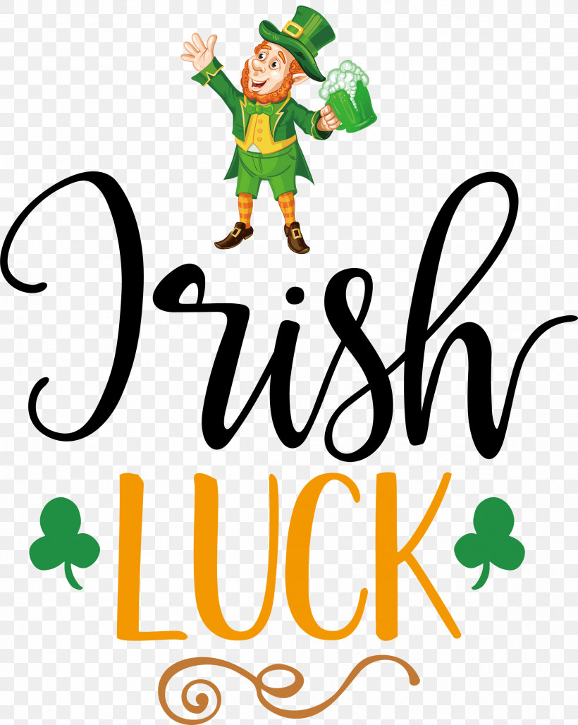 Irish Luck Saint Patrick Patricks Day, PNG, 2392x3000px, Saint Patrick, Behavior, Happiness, Line, Logo Download Free