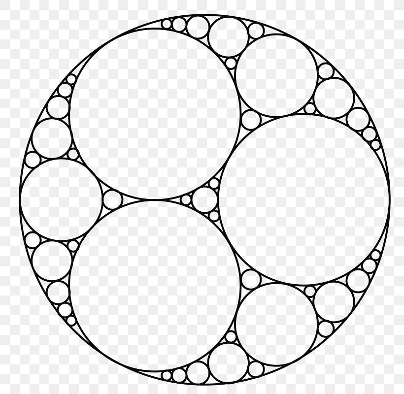 Apollonian Gasket Fractal Mathematics Tangent Circles, PNG, 800x800px, Apollonian Gasket, Algorithm, Apollonian Circles, Area, Auto Part Download Free