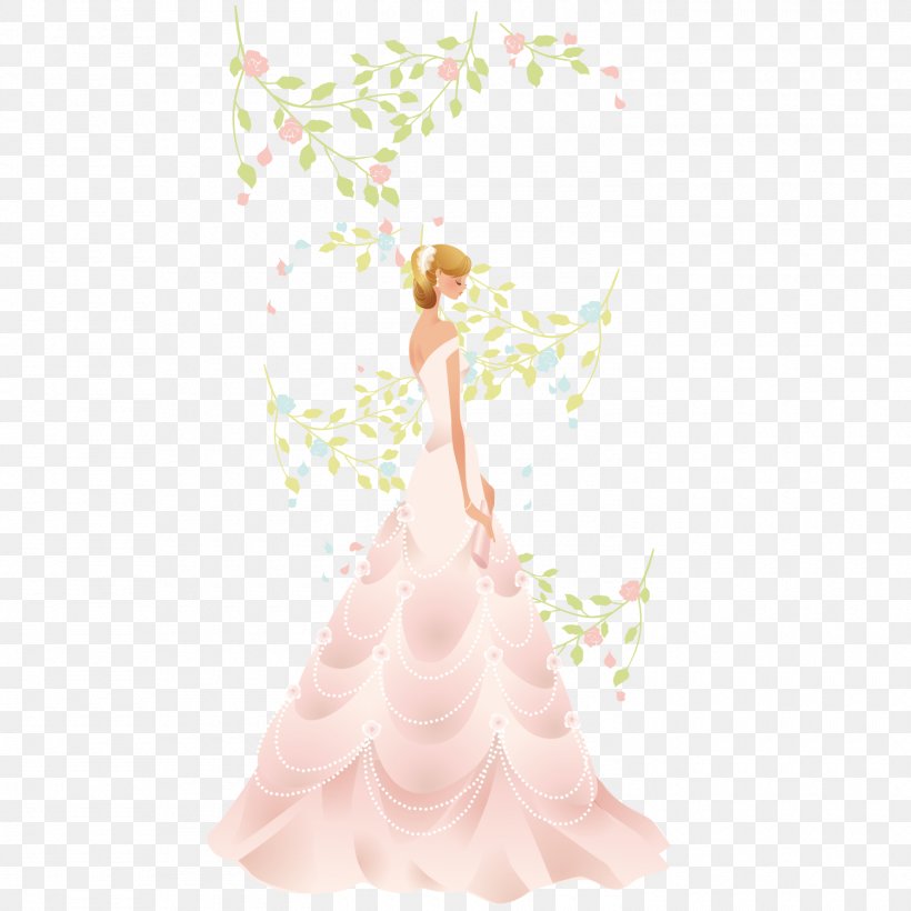 Bride Wedding Euclidean Vector, PNG, 1500x1500px, Bride, Dress, Figurine, Gown, Logo Download Free