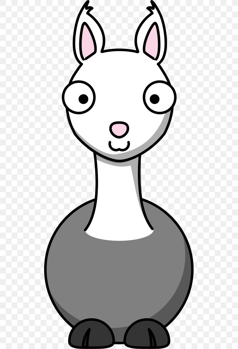 Llama Alpaca Free Content Clip Art, PNG, 515x1200px, Llama, Alpaca, Artwork, Black And White, Cartoon Download Free