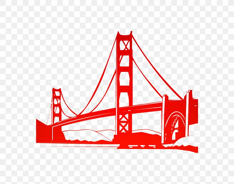 Golden Gate Bridge Sticker Image Decal, PNG, 1900x1500px, Golden Gate Bridge, Bridge, Decal, Golden Gate, Red Download Free