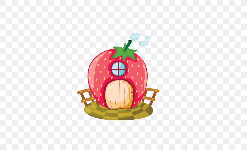 House Cartoon Strawberry Illustration, PNG, 500x500px, House, Cartoon, Drawing, Food, Fruit Download Free