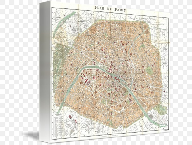 Paris Map Gallery Wrap Lithography Printing, PNG, 650x618px, Paris, Art, Canvas, France, Gallery Wrap Download Free