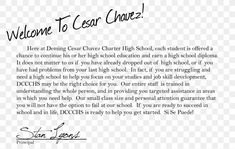 Deming Cesar Chavez Document Letter Head Teacher Handwriting, PNG, 3300x2100px, Document, Area, Black And White, Brand, Calligraphy Download Free
