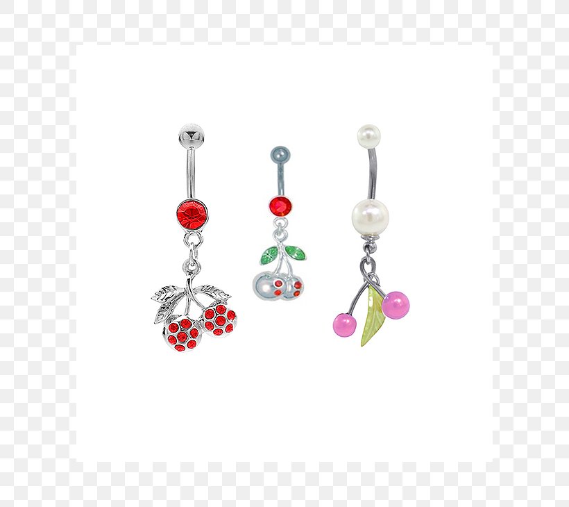 Earring Navel Piercing Body Jewellery, PNG, 730x730px, Earring, Body Jewellery, Body Jewelry, Body Piercing, Cherry Download Free