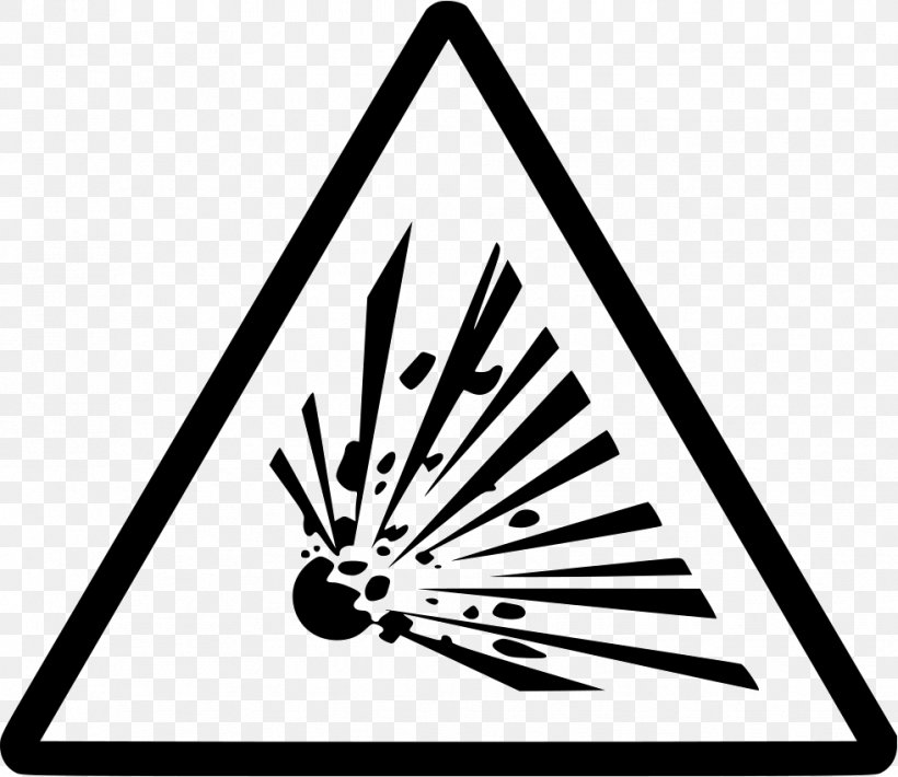 Hazard Explosive Material Warning Sign Explosion, PNG, 981x850px, Hazard, Area, Biological Hazard, Black And White, Brand Download Free