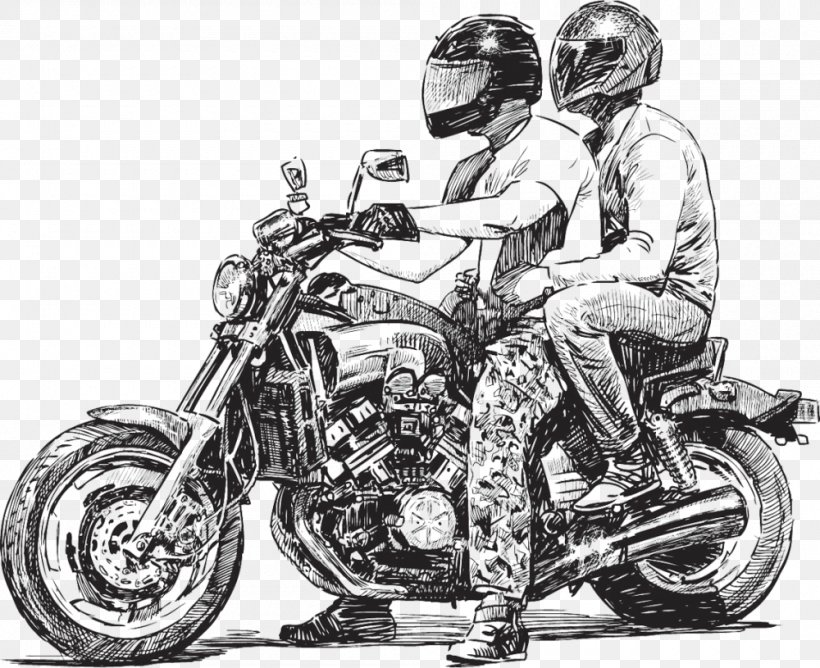 Motorcycle Racing Vector Graphics Drawing Harley-Davidson, PNG, 1000x815px, Motorcycle, Automotive Design, Bicycle, Black And White, Cafe Racer Download Free