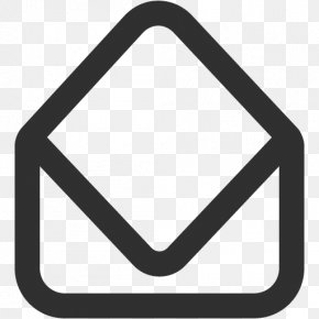 Mail Open - Triangle Area Symbol PNG