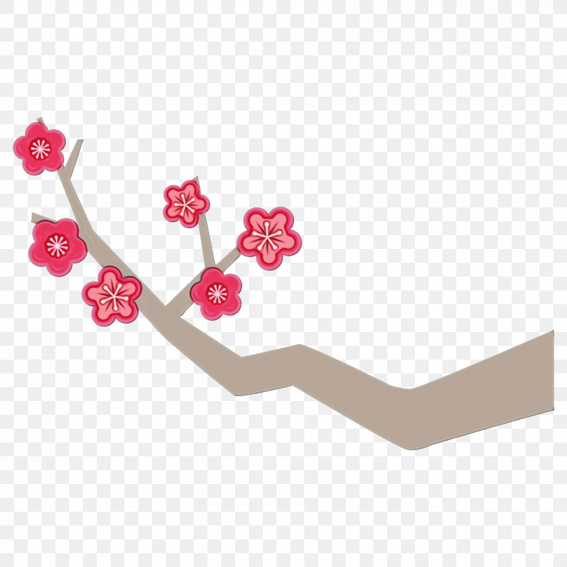 Cherry Blossom, PNG, 1200x1200px, Plum Branch, Blossom, Cherry Blossom, Flower, Paint Download Free