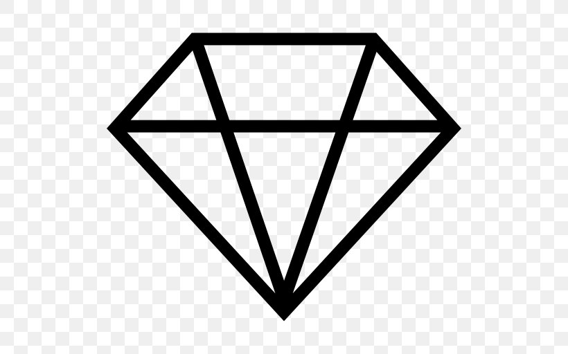 Diamond Gemstone, PNG, 512x512px, Diamond, Area, Black, Black And White, Diamond Cut Download Free