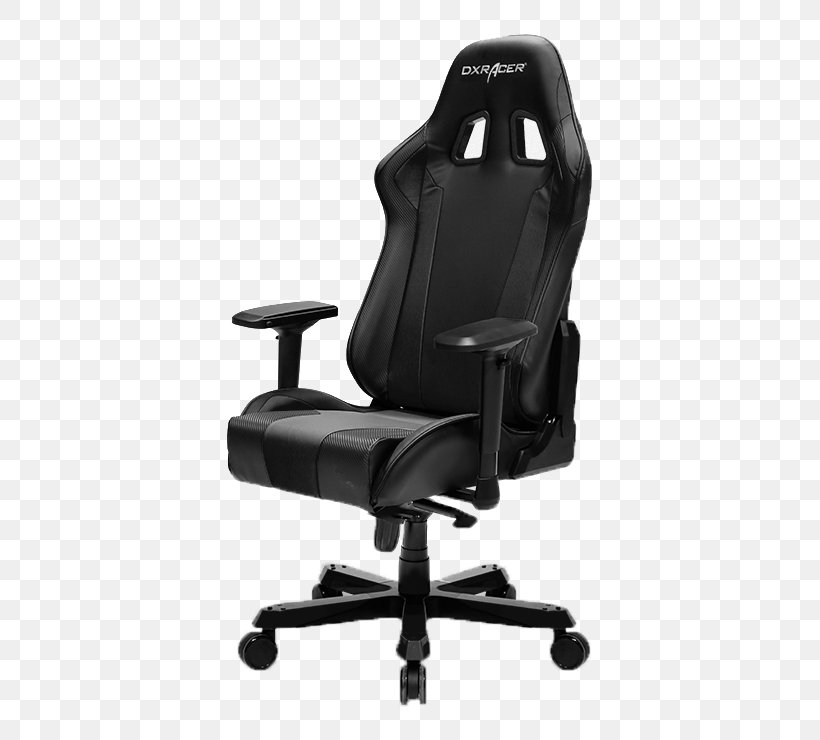 Black DXRacer Office & Desk Chairs Gaming Chair, PNG, 740x740px, Black, Armrest, Caster, Chair, Comfort Download Free