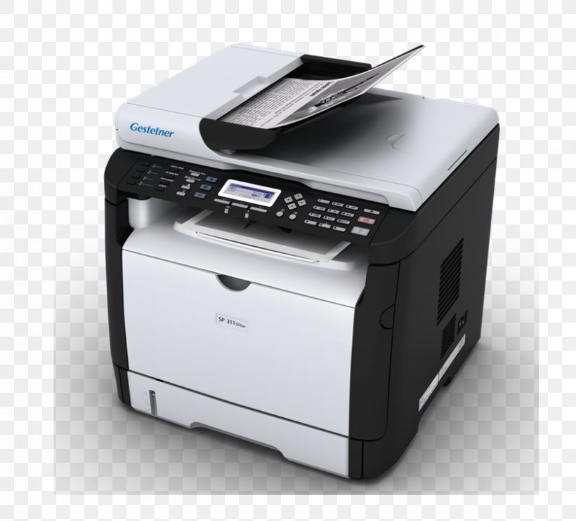 Laser Printing Inkjet Printing Ricoh Multi-function Printer Photocopier, PNG, 836x758px, Laser Printing, Black And White, Electronic Device, Electronic Instrument, Fax Download Free