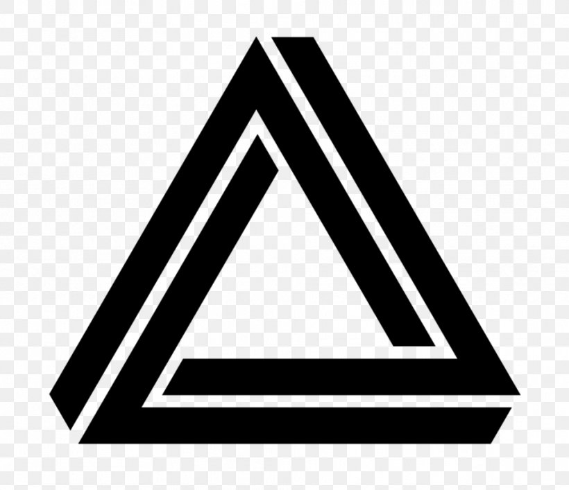 Penrose Triangle Symbol, PNG, 962x830px, Penrose Triangle, Area, Black, Black And White, Brand Download Free