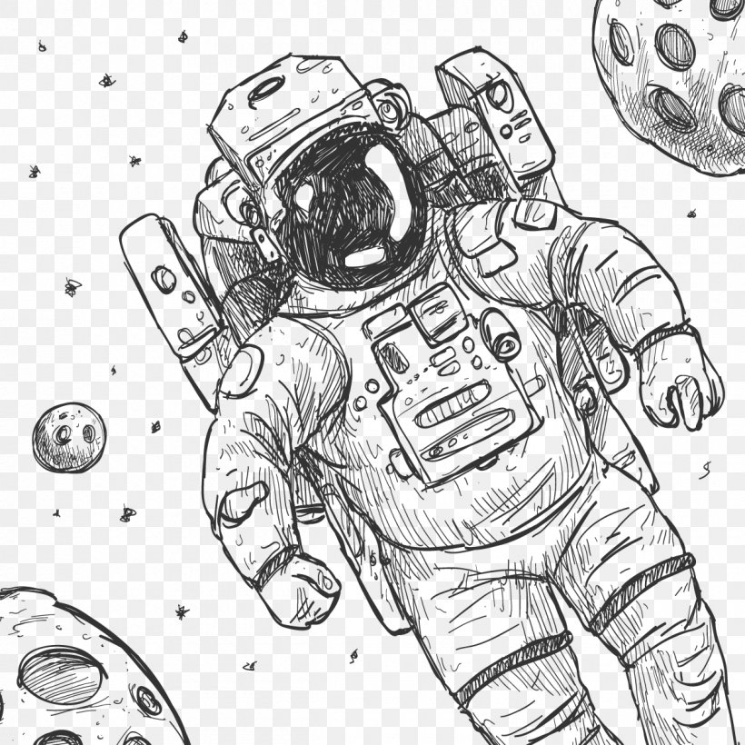 Astronaut Drawing Euclidean Vector, PNG, 1200x1200px, Astronaut, Animation, Arm, Art, Artwork Download Free
