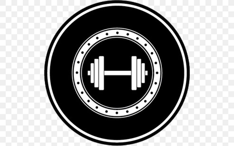 Fitness Centre Logo Physical Fitness, PNG, 512x512px, Fitness Centre, Automotive Tire, Black And White, Bodybuilding, Brand Download Free