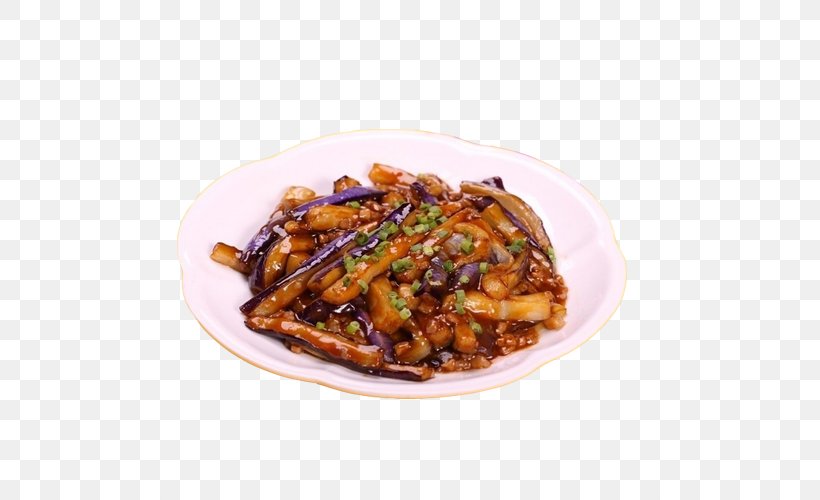 Chinese Cuisine Braising Fried Eggplant With Chinese Chili Sauce Dish, PNG, 500x500px, Chinese Cuisine, Allium Fistulosum, American Chinese Cuisine, Asian Food, Braising Download Free