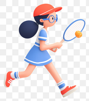 Girl Playing Tennis - Tennis Player In Action PNG