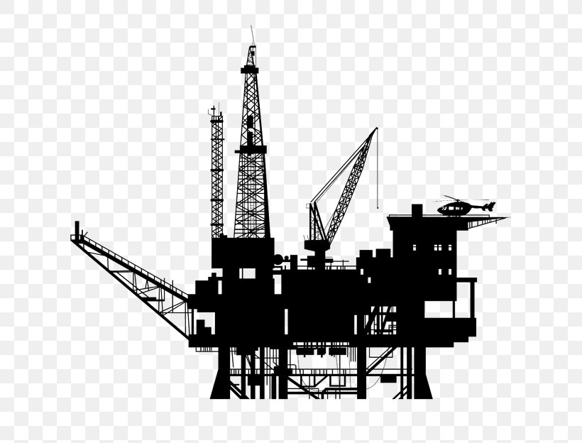 Oil Platform Drilling Rig Petroleum Oil Well, PNG, 624x624px, Oil Platform, Black And White, Derrick, Drill, Drilling Rig Download Free