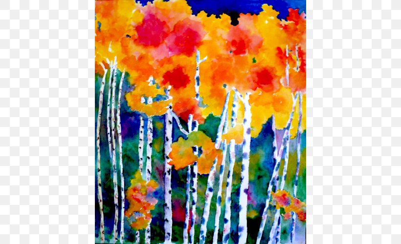 Watercolor Painting Floral Design Acrylic Paint Birches, PNG, 600x500px, Painting, Acrylic Paint, Art, Artwork, Birches Download Free