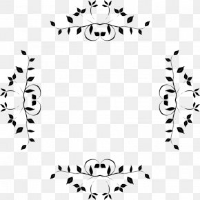 Blackandwhite Visual Arts - White Text Leaf Font Ornament PNG