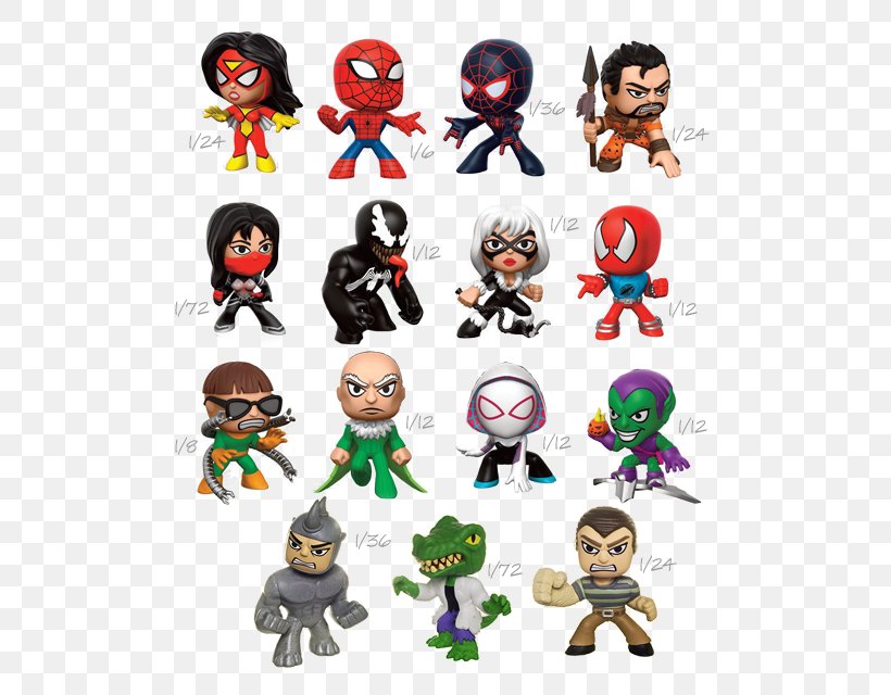 Spider-Man MINI Figurine Action & Toy Figures Character, PNG, 640x640px, Spiderman, Action Figure, Action Toy Figures, Blindboxcz, Cartoon Download Free