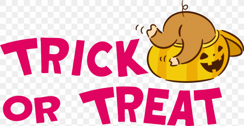 TRICK OR TREAT Halloween, PNG, 3000x1556px, Trick Or Treat, Behavior, Biology, Cartoon, Halloween Download Free