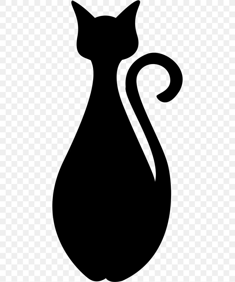 Black Cat Silhouette Royalty-free Clip Art, PNG, 456x981px, Cat, Black, Black And White, Black Cat, Carnivoran Download Free