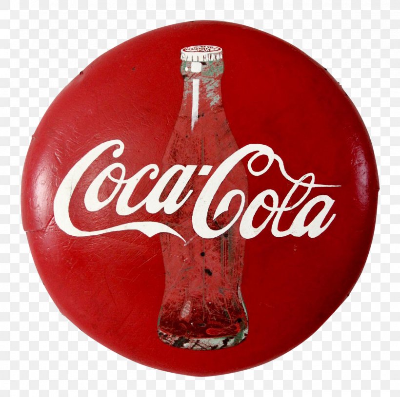 Coca-Cola Button Tin Sign 2180181 Christmas Ornament Christmas Day Bottle, PNG, 1330x1322px, 3d Computer Graphics, Cocacola, Bottle, Carbonated Soft Drinks, Christmas Day Download Free